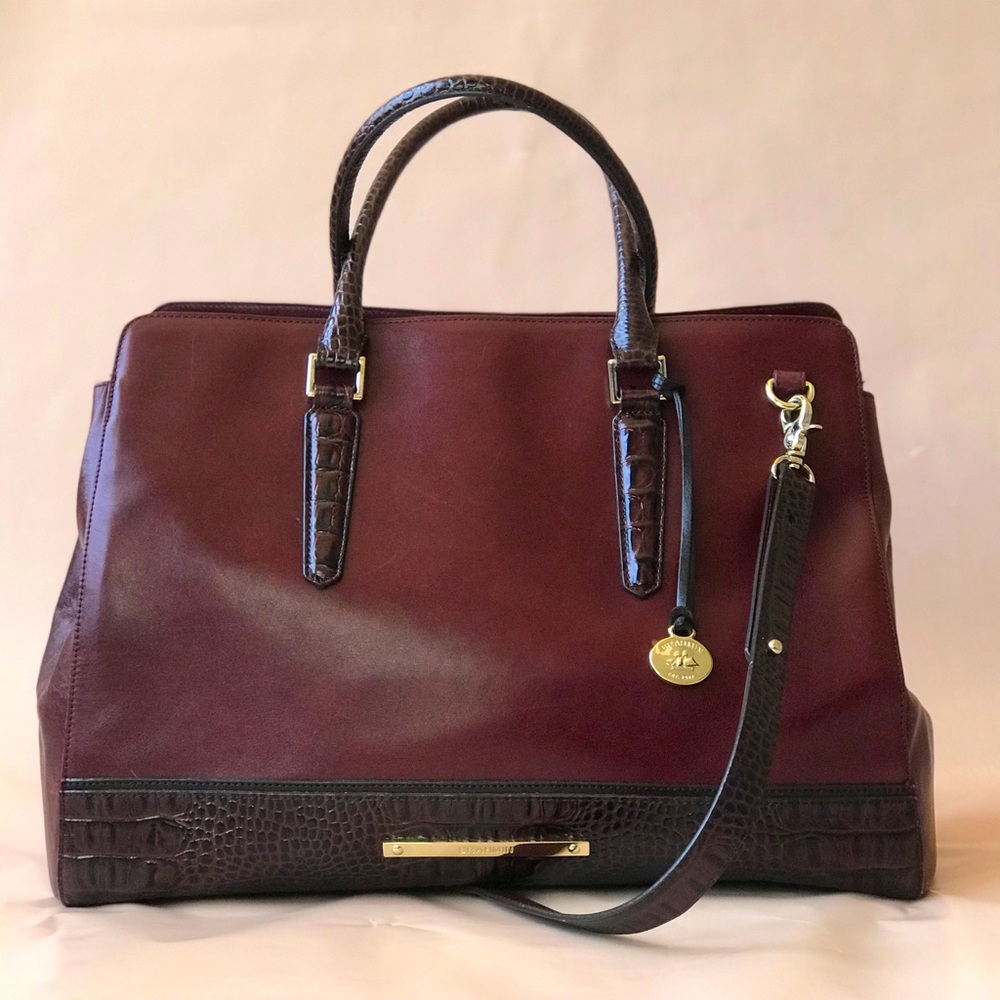 Brahmin Pecan Melbourne Dual Texture Satchel